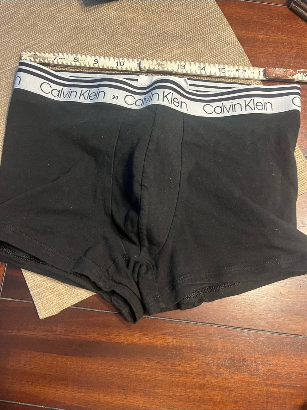 Calvin Klein Black Boxer Briefs with White Logo Waistband